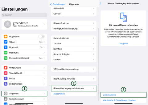 handy auf werkseinstellung zurücksetzen ohne pin