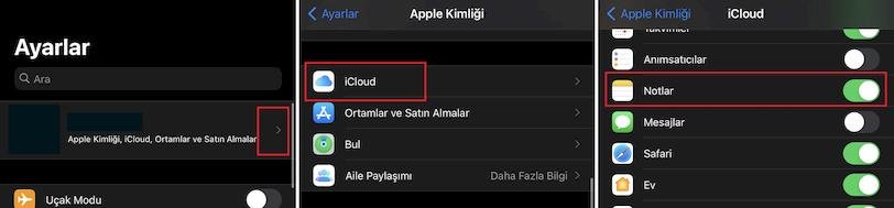 iphone da silinen notları geri getirme